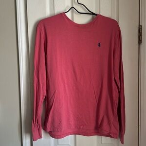 Salmon long sleeve tshirts  Ralph Lauren polo excellent condition size medium